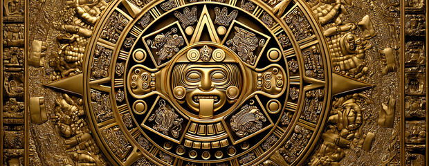 Obraz premium Aztec illustration, AI generated