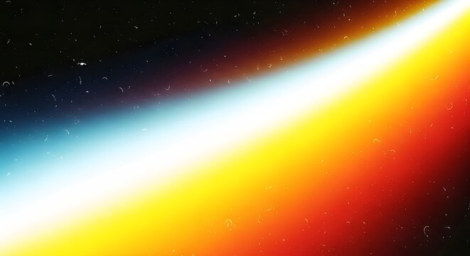Vibrant beam of light in space