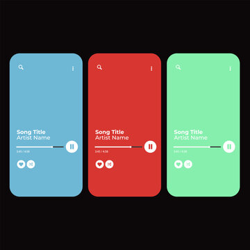 Music Display Theme: Music Platform Sample. Spotify Display template. Joox. Apple. Iphone. Google Music. SoundCloud. YouTube Music. Iphone. Android. UI. UX. User interface user experience.