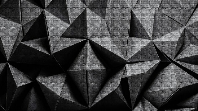 Monolithic Dark Geometric Facets: Sharp Low Poly Relief in Gritty Sandstone Texture