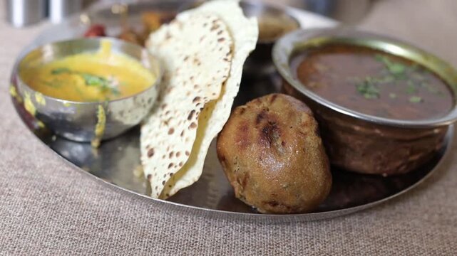 Dal baati churma thali is a rajasthani food 