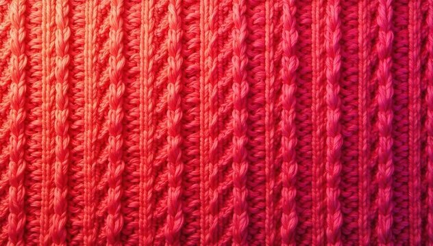 Vibrant seamless knitting pattern in pink and orange hues, perfect for textile designs, backgrounds, and fashion projects , pink, crafts