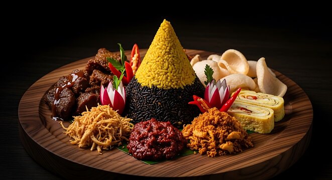 Traditional Tumpeng Cone Shape