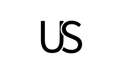 Fototapeta premium US initial letter logo or US monogram