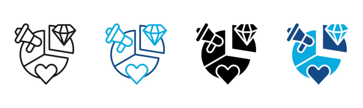 Value Proposition Icon Multiple Style Vector Illustration