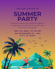 Obraz premium Welcome Summer - Beach Party Ideas & Summer Sale Deals,Welcome summer with beach party celebrations and amazing summer sale deals. Get party ideas, decorations, and hot seasonal discounts 