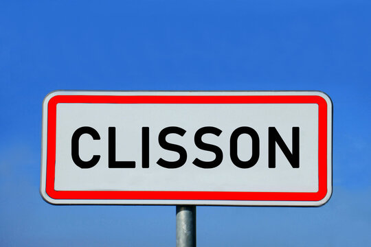 place-name sign Clisson