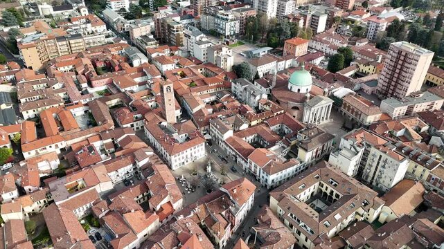Vista aerea del centro storico di Seregno
