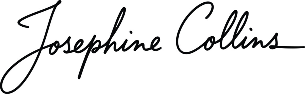 A elegant signature of Josephine Collins in black ink on a white background