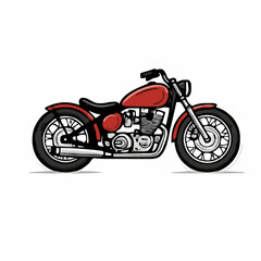 Obraz premium A red and black motorcycle on transparent background