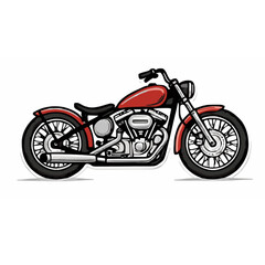 Fototapeta premium A red and black motorcycle on transparent background