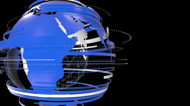 dynamic and professional news intro featuring a 3D globe animation with a high-tech, futuristic design. Perfect for broadcast, television, news channels, YouTube, corporate media and breaking news 4K