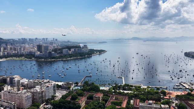 Rio De Janeiro Skyline In Rio De Janeiro In Brazil. Beauty In Nature Scene. Downtown District. Guanabara Bay Skyline. Rio De Janeiro Skyline In Rio De Janeiro In Brazil. Beautiful Cityscape. 