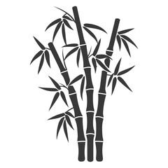 Obraz premium A monochrome graphic depiction of a bamboo plant illustration