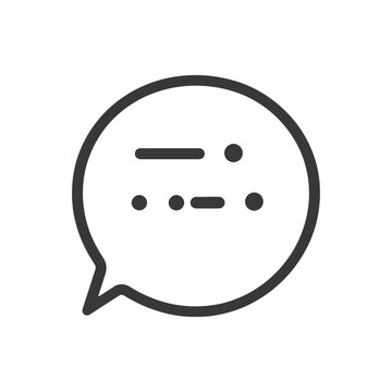 A Speech Bubble Containing Morse Code Representation Graphic
