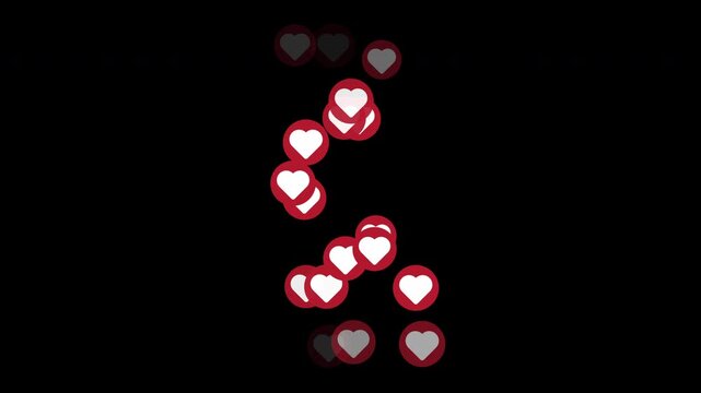 Social media live stream reactions like fountain animated 4k footage