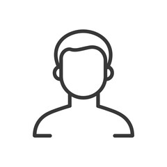 Obraz premium Simple illustration of a person with a neutral expression on their face