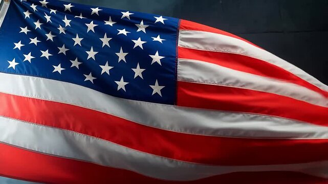 American flag waving in the wind