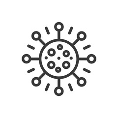 Obraz premium Illustrative image depicting a stylized microorganism with radiating spikes