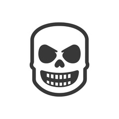 Fototapeta premium A simple and stylized illustration of a smiling skull face