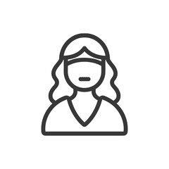 Obraz premium Simple vector graphic of a female person portrait illustration