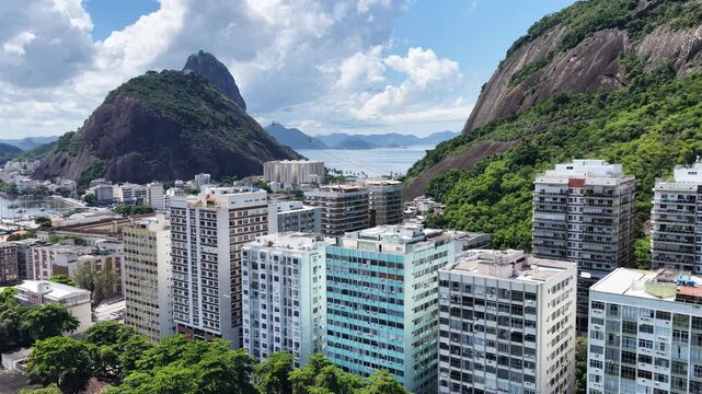 Rio De Janeiro Skyline In Rio De Janeiro In Brazil. Beauty In Nature Scene. Downtown District. Highrise Building Skyline. Rio De Janeiro Skyline In Rio De Janeiro In Brazil. Beautiful Cityscape. 