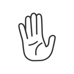 Obraz premium Simple vector illustration of a hand making a stop gesture