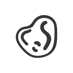Obraz premium Simple illustration depicts a stylized shape of a food item