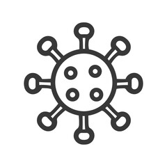 Obraz premium Simple graphical representation of a virus or microscopic biological organism
