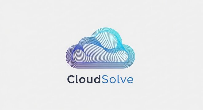 CloudSolve logo with blue cloud design