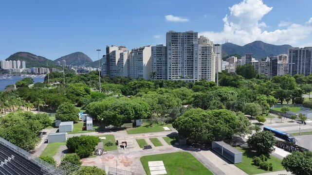 Rio De Janeiro Skyline In Rio De Janeiro In Brazil. Sugarloaf Mountain Scenery. Downtown District. Guanabara Bay Skyline. Rio De Janeiro Skyline In Rio De Janeiro In Brazil. Beautiful Landscape. 