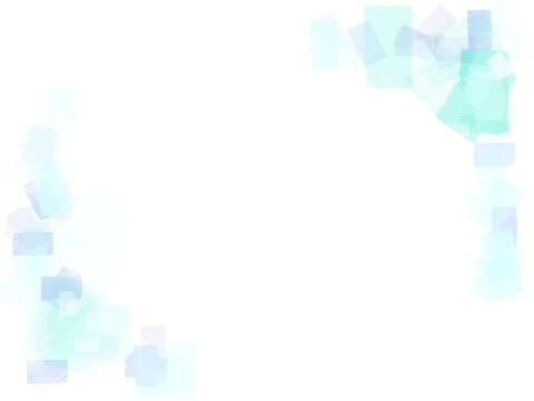 青い四角形のキラキラきらめくフレーム