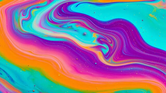 Vibrant abstract fluid art with swirling colors