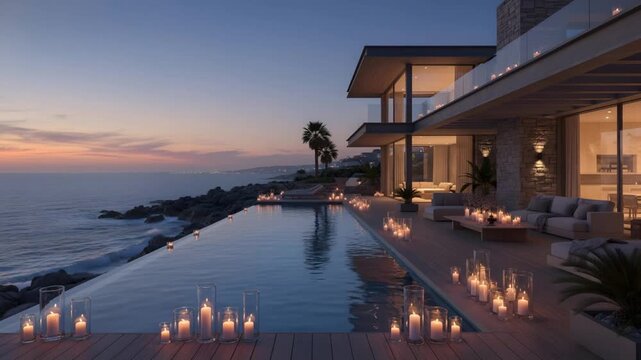 Villa with pool in resort