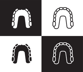 maxilla icon. Outline and filled maxilla icon from dental health collection. Editable maxilla symbol © Abstract