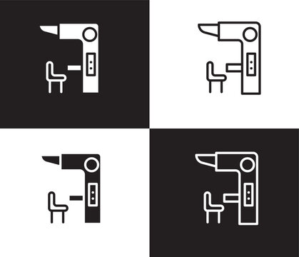 sensorama icon. Outline and filled sensorama icon from ai and future technology collection. Thin line and Solid vectors isolated on black, white background. Editable sensorama symbol