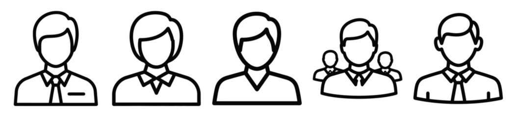 Obraz premium guard ecosystem editable stroke outline icons set isolated on white background flat vector illustration.