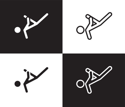 capoeira icon. Outline and filled capoeira icon from sport and game collection. Thin line and Solid vectors isolated on black, white background. Editable capoeira symbol