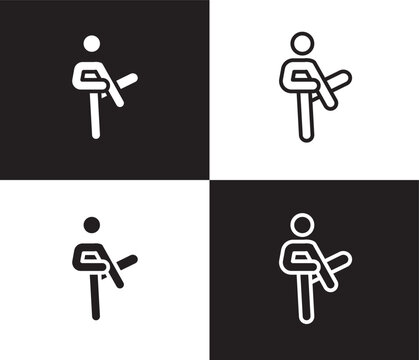 pencak silat icon. Outline and filled pencak silat icon from sport and game collection. Thin line and Solid vectors isolated on black, white background. Editable pencak silat symbol