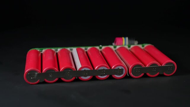 Large collection of AA batteries used in remote controls and computers laptops for cordless power. Disassembled and prepared for recycle. Environment conservation.