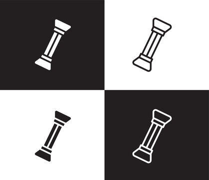 arms extender icon. Outline and filled arms extender icon from Fitness and Gym collection. Thin line and Solid vectors isolated on black, white background. Editable arms extender symbol