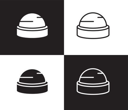 bosu ball icon. Outline and filled bosu ball icon from Fitness and Gym collection. Thin line and Solid vectors isolated on black, white background. Editable bosu ball symbol