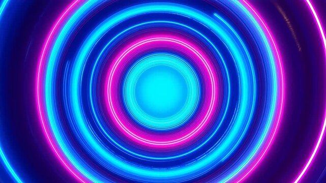 Neon light spiral pattern