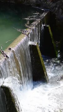 Further upstream, a Dam in Northern Utah lets out water to create this creek, which is also controlled.