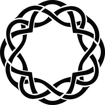 1222 celtic knot love knot endless interlaced pattern line art vector illustration on transparent background