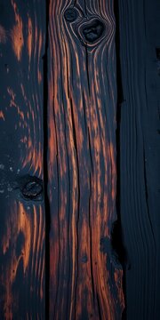 Charred wood planks with visible burn marks and a dark, sooty texture, conveying a dramatic and destroyed feel,  burned,  raw
