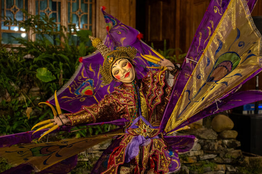 Traditional Dance Performance in Jingmai Mountain, Yunnan, China