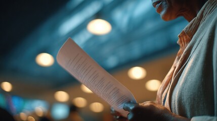 Human Rights Lawyer Reviews Case File in International Legal Environment With Focus and Dedication