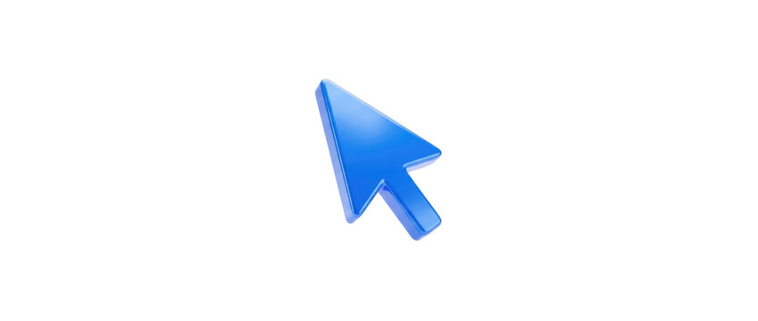 Blue Glossy Computer Cursor Arrow
