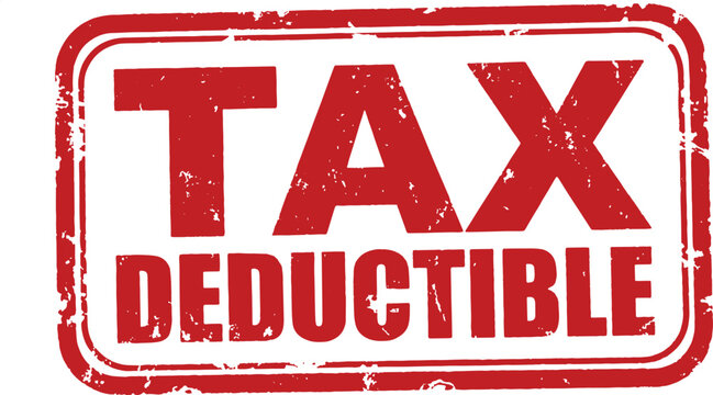 Tax deductible stamp vector illustration